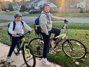 05- Students riding to school